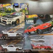 3台セット Hot wheels LB-ER34 NISSAN SKYLINE R 34 GT-R スカイライン ミニカー LIBERTY WALK リバティー ウォーク LBWK ホットウィール_画像1