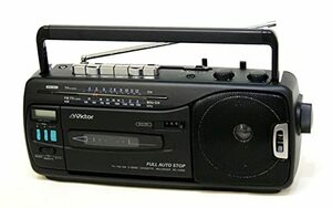 【中古】 Victor ビクター JVC RC-S250 ブラック FM AMラジオカセットレコーダー ビンテージ ヴィ
