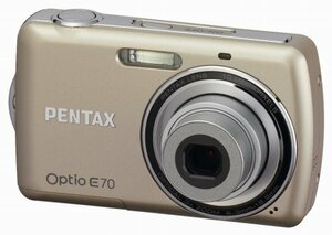 【中古】 PENTAX デジタルカメラ OPTIO (オプティオ) E70 シャンパンゴールド 1000万画素 光学3倍