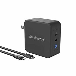 【中古】 Mackertop 100W USB C PD充電器 Type C 2ポート急速充電器 GaNチャージャー【P