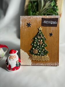 壁掛け　クリスマスツリー　ハンドメイド