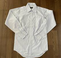 CHRISTIAN ORANI ストライプシャツ　ホワイト×グレー×サックス　サイズ　３９×８６_画像1