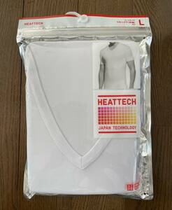 1 新品未使用　UNIQLO　ユニクロ　HEATTECH　ヒートテック　半袖VネックTシャツ　ホワイト　サイズ　L