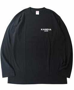 [カドヤ] バイク ロングTシャツ LONG-T ロゴ ブラック Mサイズ 7858-0