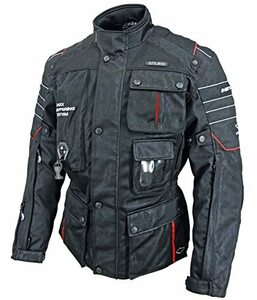 hit-air(無限電光)エアーバッグジャケットブラック/レッド3XL Motorrad-2Mesh