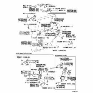 TOYOTA (トヨタ) 純正部品 フロントドア アウトサイド ハンドルASSY RH (BLUE ME.) カローラ RUNX/ALLEX イスト