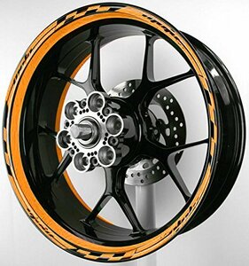 MOTOINKZ バイク用 17インチ フルカスタム リムステッカー GP2 オレンジ B-85-ORANGE