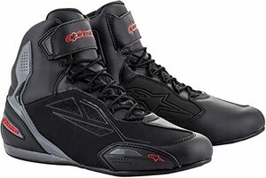 alpinestars(アルパインスターズ) バイクシューズ ブラック/グレー/レッド 9/26.5cm FASTER3(ファスター3)DRYSTARシューズ(254 0719)