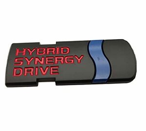 TOYOTA トヨタ HYBRID SYNERGY DRIVE ハイブリッド プレート エンブレム/3D/ステッカー 1枚 (ブラック)