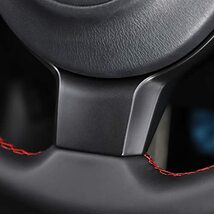 DIYUCAR トヨタ 86/スバル BRZ 2017-2022に対応 車用 ハンドル 装飾フレーム パネルステッカー ステアリングホイールトリムフレーム_画像4