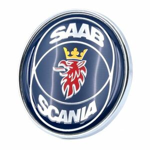 SAAB Scania 9-3 900 9000 カーフロントフードエンブレムバッジ 50mm 4522884 ブルー