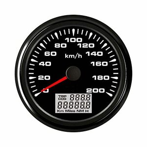 ELING 防水GPSスピードメーター オドメーター ベロメーター 走行距離の記録展示 0-200KM/H 9-32V 八種類のバックライト付き85mm