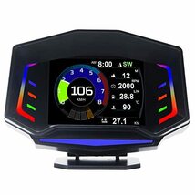 スピードメーター iKiKin ヘッドアップディスプレイ GPS+OBD2 スロープメーター 多機能車用タコメーター ブースト計 エラーコードをクリア_画像1