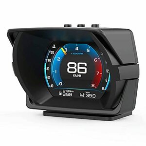 GIGC OBD2 メーター、タコメーター、車 ヘッドアップディスプレイ多機能デジタル