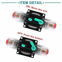 ACROPIX リセットサーキットブレーカー ユニバーサル オーディオインラインヒューズホルダープロテクター DC 12V/ 24V/ 32V 30A 車_画像4