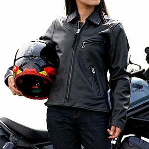 デイトナ(Daytona) バイク用 レザー ジャケット 本革(撥水加工) 春秋冬 シングル ライダース 襟あり DL-002 ブラック