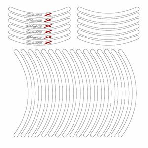 ワールドウォーク シグナスX SEA8J用リムステッカー 白 rim-9w