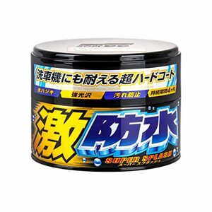 ソフト99(SOFT99) ワックス WAX 激防水WAX ダーク&メタリック 300g 自動車塗膜の保護・艶出し用 スポンジ