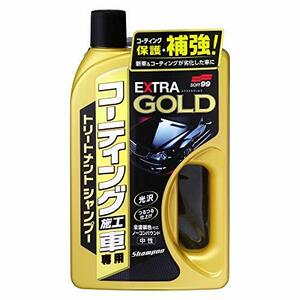 ソフト99(SOFT99) カーシャンプー コーティング施工車エクストラゴールドシャンプー 750ml 自動車ボディの洗浄用 リッチ&ソフトスポンジ