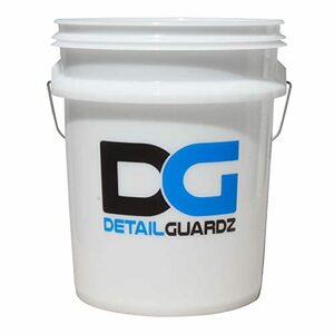 【DETAIL GUARDZ】オリジナルバケツ2.0 大容量20L 水量が見えるクリアホワイト（半透明） 目盛り付き DB-H20L-DGNAT 洗車バケツ ゴミ箱