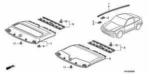 HONDA (ホンダ) 純正部品 モールデイングASSY. L.ルーフ CR-X 品番74316-SH2-010