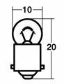 STANLEY（スタンレー）パネル、メーター用電球 12V3.4W 10個入 A72A