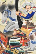 【真作】B1961 廣堂「蒙古襲来之図」紙本 肉筆 竹崎李長 武者絵 武将絵_画像6