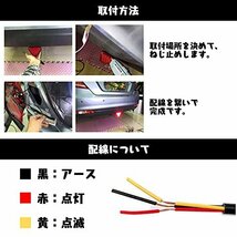 【現品限り】 薄型 20発 12V スモーク バック フォグ LED 点滅 センター ライト リア レンズ 点灯 F1風 Mｅｌ_画像6