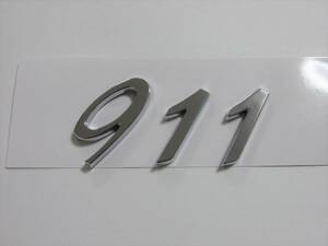 PORSCHE ポルシェ リア エンブレム 911 シルバー