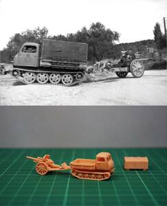 1/144 未組立 WWII German RSO-01 & LefH18 gun (fine detail) Resin Kit (S2880)