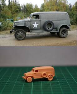 1/144 未組立 WWII USA Chevrolet G506 Panel Truck Resin Kit (S2973)