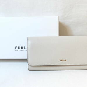 未使用品 FURLA フルラ 長財布 レザー バビロン グレーベージュ レディース PCY3UNO-B30000の画像1