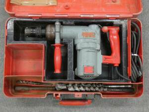 Y519Yちょる【電動工具】HILTI　電動ハンマードリル　TE60　ケース　ビット付き　100V　800W　8.5A　ヒルティ　電動ハンマー　動作確認済　