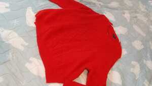 INDIVI インディヴィ　オレンジセーター　シルク100％～大きいサイズ　48