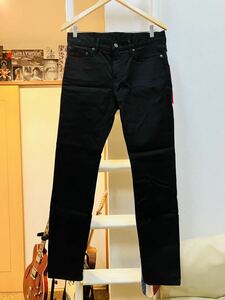 試着のみ　HYSTERIC GLAMOUR ヒステリックグラマー レイズドデニムパンツ　32 BLACK