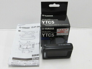 k90006-rj 送料650円□YAMAHAヤマハ YTC5 小型チューナー　液晶式 クリップオンチューナー ギター ベース 400円スタート～[091-231123]