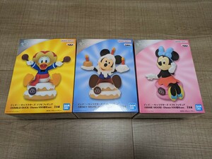 ディズニーキャラクターズ ソフビフィギュア セット DONALD DUCK MICKEY MOUSE MINNE MOUSE Disney100周年ver. ドナルド ミッキー ミニー