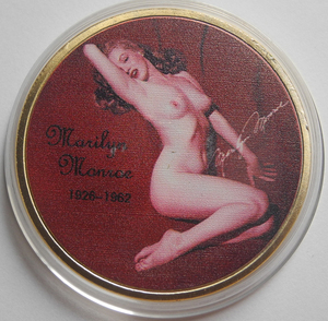 マリリン・モンロー コレクションコイン 記念メダル 赤 カラー版 金貨 金メダル 24金P 1oz 1オンス ハリウッド アメリカ