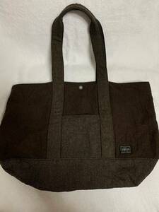 吉田カバン PORTER X ESSENTIAL DESIGNS TOTE BAG ヘリンボーン ツイード 異素材MIX ポーター エッセンシャルデザインズ エコトートバッグ