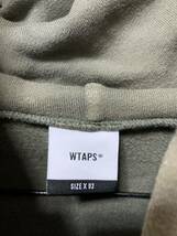 WTAPS SIDE EFFECT PULLOVER HOODIE 192ATDT-HP01S OLIVE DRAB ダブルタップスカレッジ サイズ2 M スウェットプルオーバーパーカー _画像3