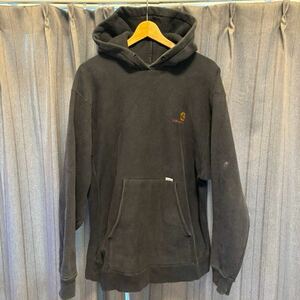 80’s carhartt スウェットパーカー USA製 カーハート リバースウィーブ パーカ black ヴィンテージ rugged outdoor wear reverse weave 