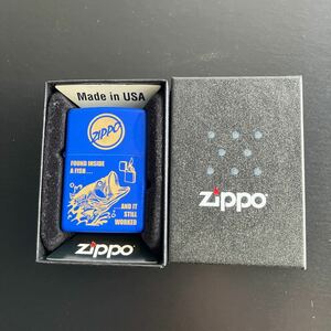 未使用品　ZIPPO ブルー系　FISH BELLY フィッシュ・ベリー　★16