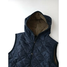 THE SMOCK SHOP スモックショップ 一点投入でどんなコーデもおしゃれさん キルティング フーディー ベスト ネイビー XS (UK+8765)_画像2