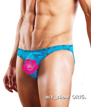 ＊新品未使用 MalePoweeメールパワー Neon Lace Wonder Bikini 491194 (ターコイズ/S) 正規品 メンズレース下着 透け透け おしゃれ エロ_画像4