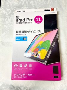  エレコム iPad Pro 11インチ 2018年モデル ソフトレザーカバー 2アングル ブラック TB-A18MPLFBK