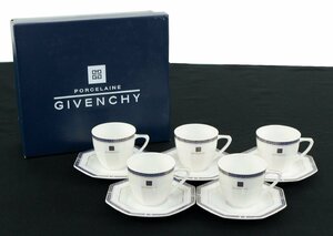 【中古・美品】GIVENCHY ジバンシィ カップ＆ソーサー 5客 コーヒーセット GB-62 ：