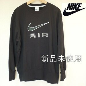 обычная цена 10300 иен бесплатная доставка новый товар ( женский L) Nike NIKE AIR обратная сторона ворсистый футболка чёрный / черный большой размер Fit 