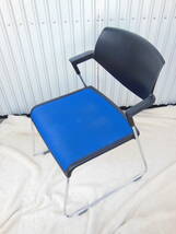 hf231104-007S KOKUYO JOIFA606 20脚セット 青色 椅子 オフィスチェア スタッキングチェア 中古 オフィス家具 オフィス 会議室 チェア_画像1