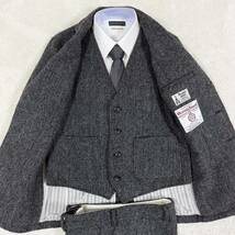 フリークスストア×ハリスツイード スリーピース スーツ セットアップ ツイード ヘリンボーン ウール FREAK'S STORE×HARRIS TWEED S-M_画像5