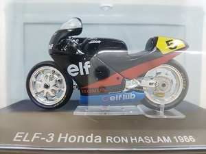 ■ デアゴスティーニ イクソ製1:24 ELF-3 HONDA RON HASLAM 1986 ホンダ ロン・ハスラム レーシング大型二輪バイク ミニカー